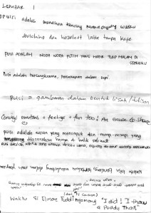 Puisi bersama Komunitas BungaMatahari, dibuat bersama saat KebunKata #Kenyataan, 8 Des 2013