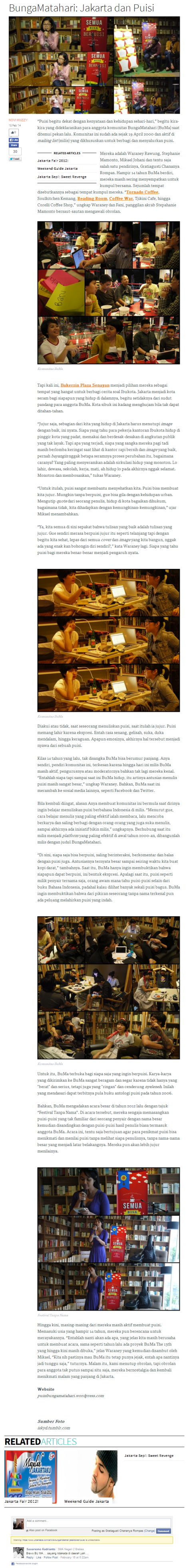 BungaMatahari - Jakarta dan Puisi - Do Something Different